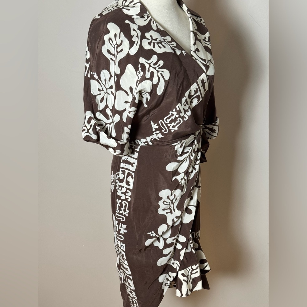 Vintage Thierry Mugler Silk Wrap Dress Size 42 - Picture 10 of 13